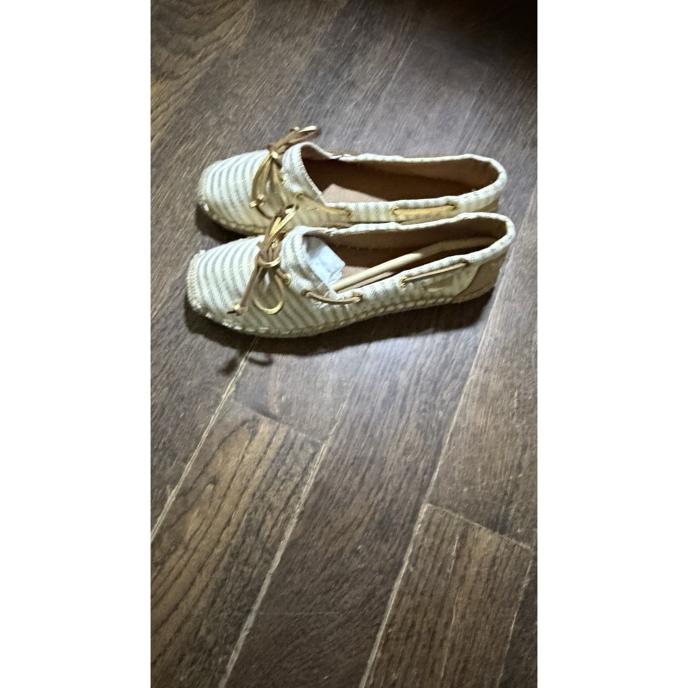 Sperry‎ top-sider Women's canvas boat shoe, gold & cream Size 7 M